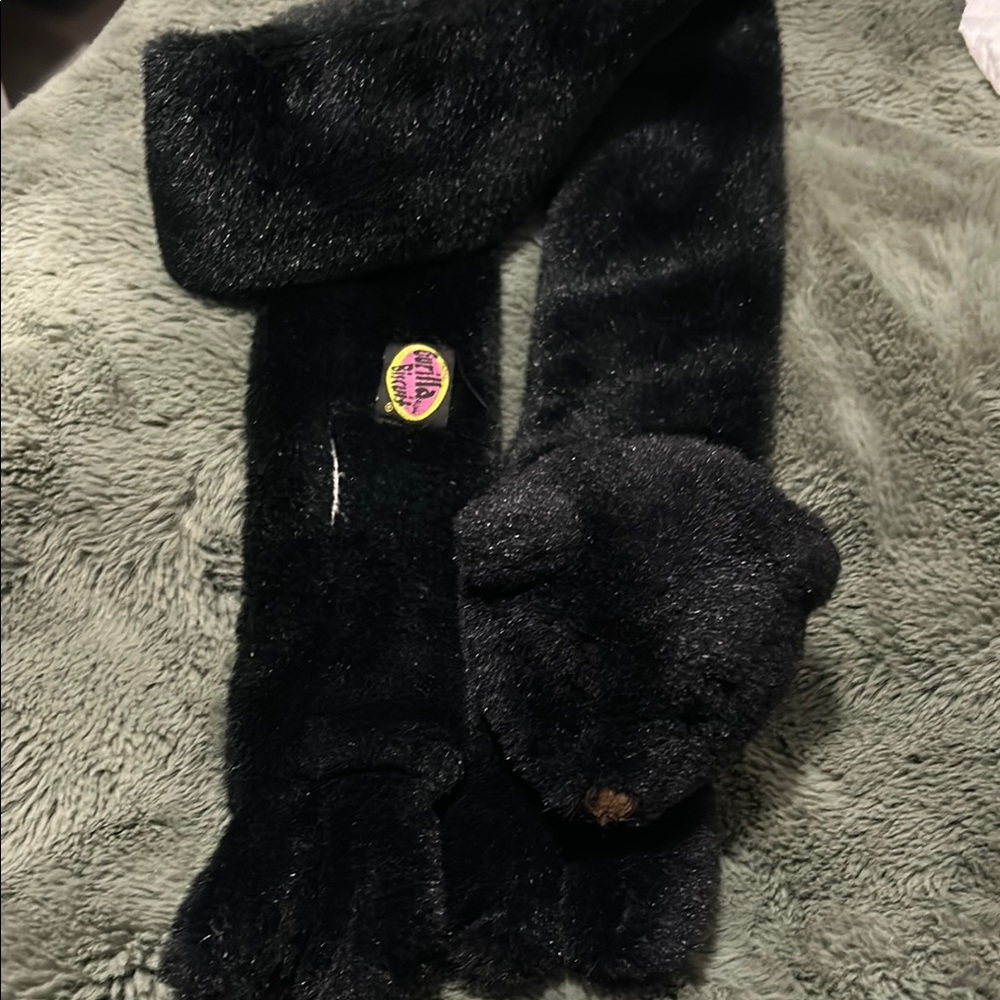 Gorilla Biscuit brand cute Black Bear Plush Scarf